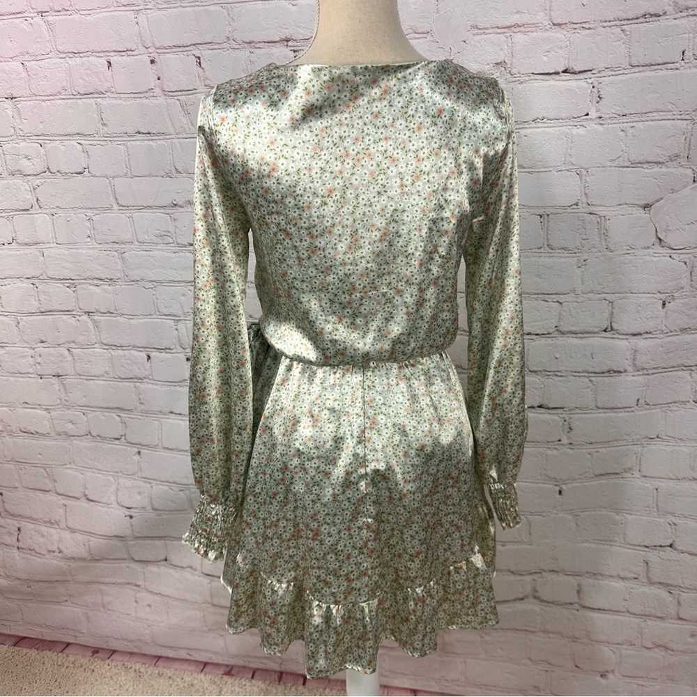 Altered state women’s Easter wedding baby shower dress mini silky floral spring - Picture 6 of 16